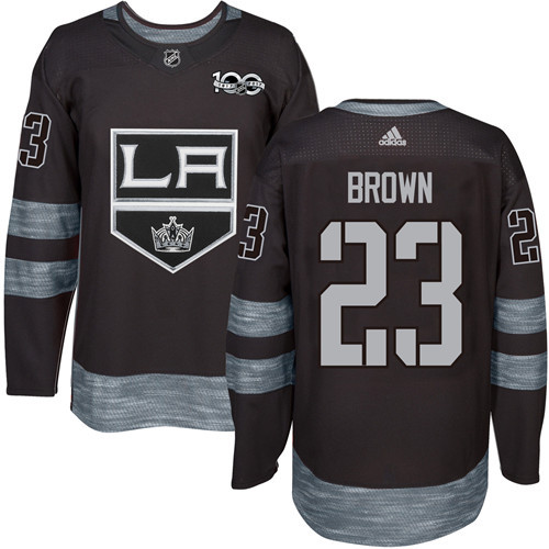 Adidas Kings #23 Dustin Brown Black 1917-100th Anniversary Stitched NHL Jersey - Click Image to Close